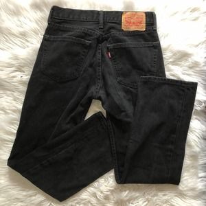 vintage levis black 505 high rise jeans size 28